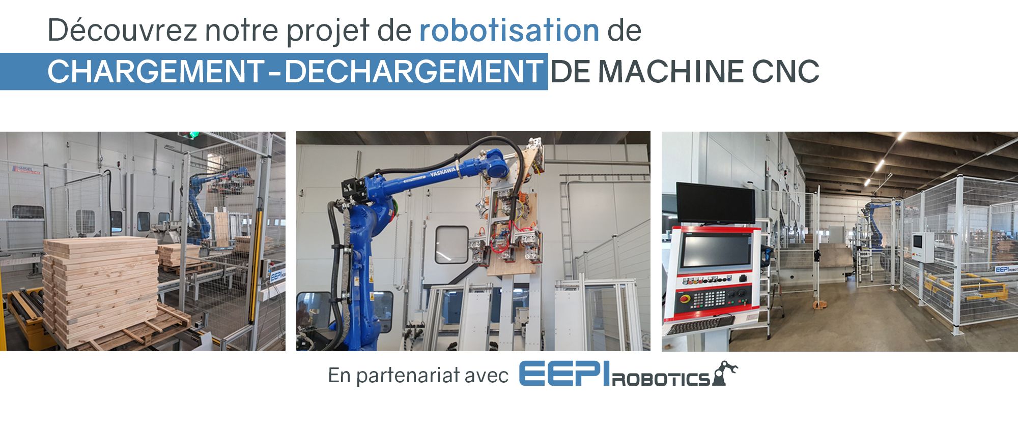 Installation robotisée de chargement et de déchargement de machine CNC